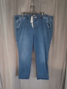 torrid 3S (3x Short)  Light Blue Pull-On Stretch Jeggings with Drawcord
